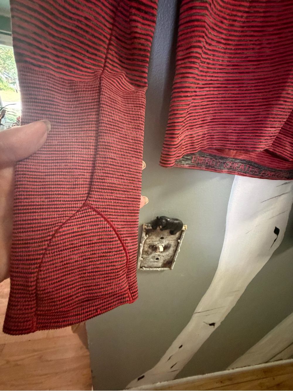 Lululemon Striped Long Sleeve Crewneck Top - Rusty Orange - Picture 6 of 6